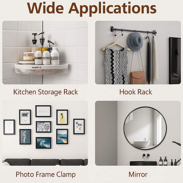 Homevera™ Adhesive Screw Wall Hooks