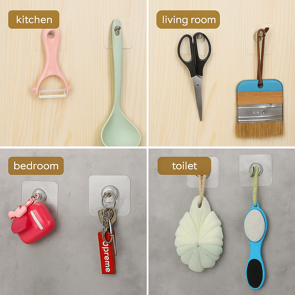 Homevera™ Adhesive Screw Wall Hooks