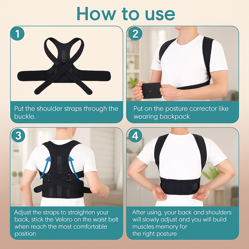 Homevera™ Posture Corrector Shoulder Belt